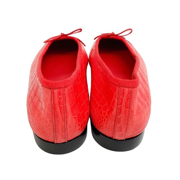 Chanel Coral Crocodile Leather Ballet Flats - Picture 5 of 6